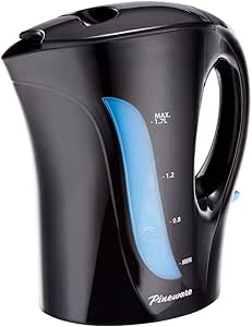 Pineware PPAK17 2000W Corded Kettle Jug, 1.7 Liter Capacity, Black