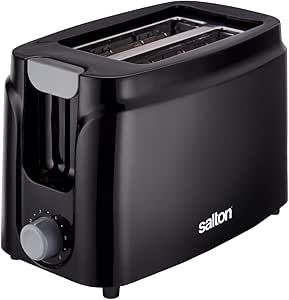 Salton 2-Slice Cool Touch Toaster, Black